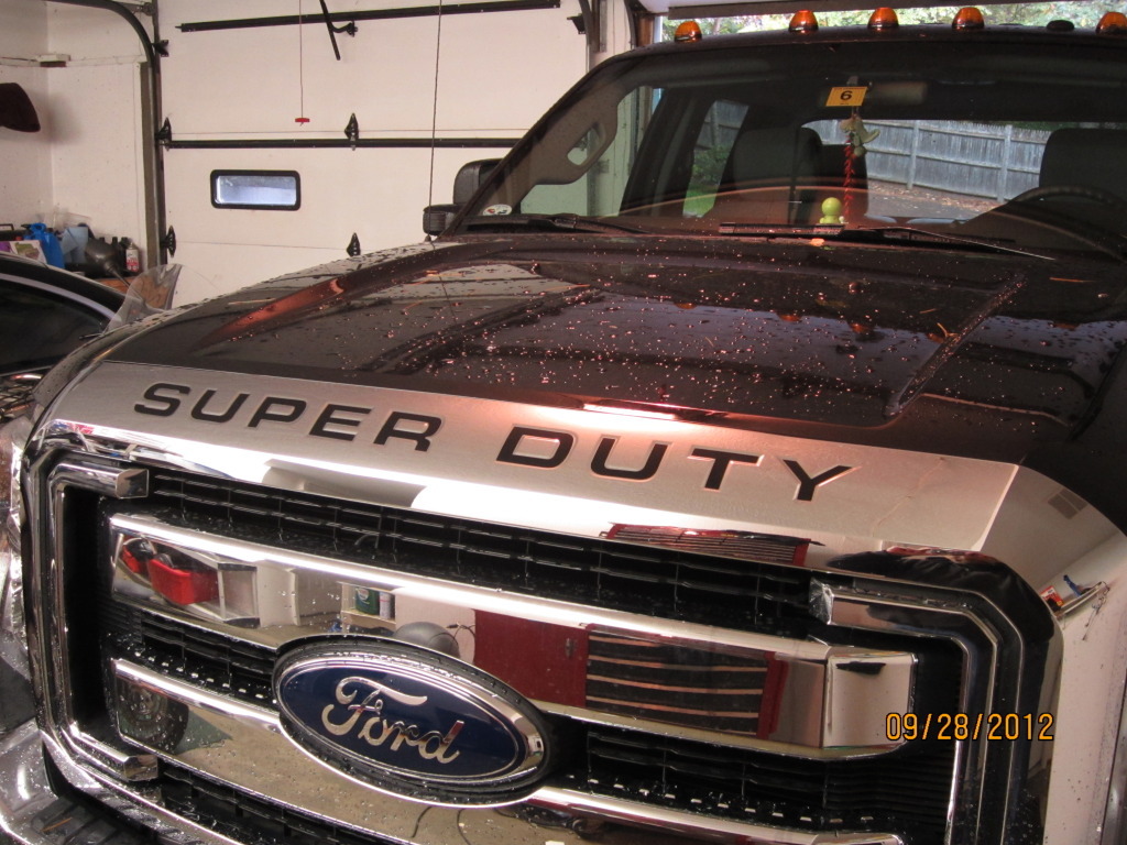 2008 - 2014 Super Duty Grill Insert Decal F-250 F-350 F-450 Hood Stickers BLACK