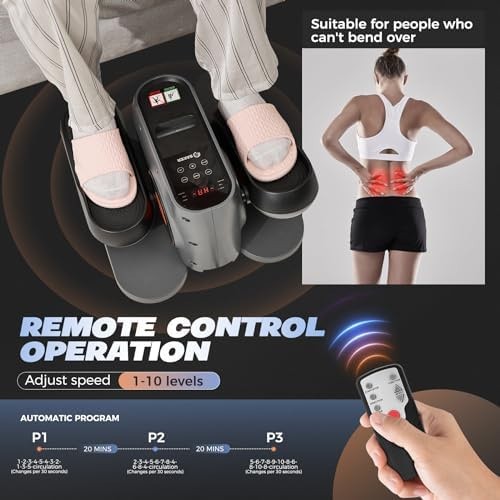 Saker Under Desk Elliptical Machine, Electric Seated Pedal Exerciser, Mini El...