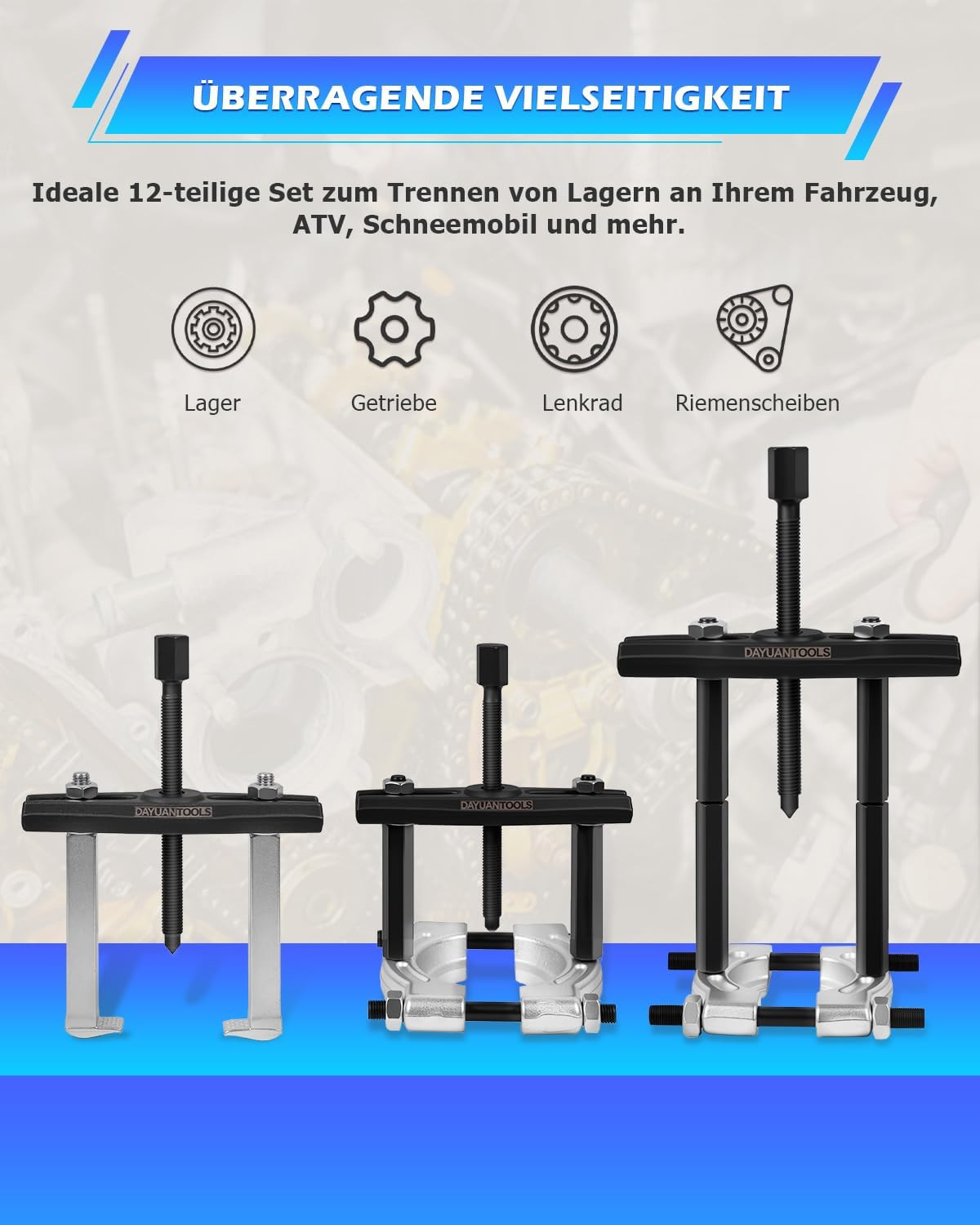 52 in 1 Custom Bushing Driver Set - Bundle with - Bearing Separator Puller Set