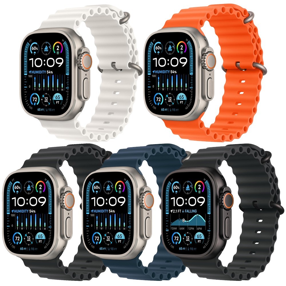 Apple Watch Ultra 2 2nd GPS + LTE 49mm Titanium Case w/Ocean Band - Excellent