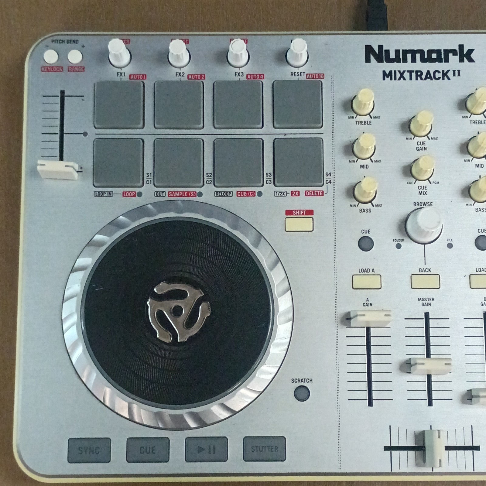 Numark Mixtrack II Double Deck DJ Controller 2-Channel 16 Pads Pitch Mixer