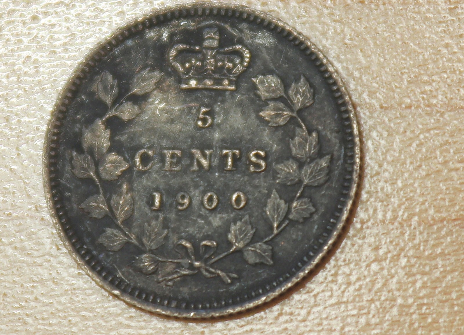1900 Canada 5 Cents Silver
