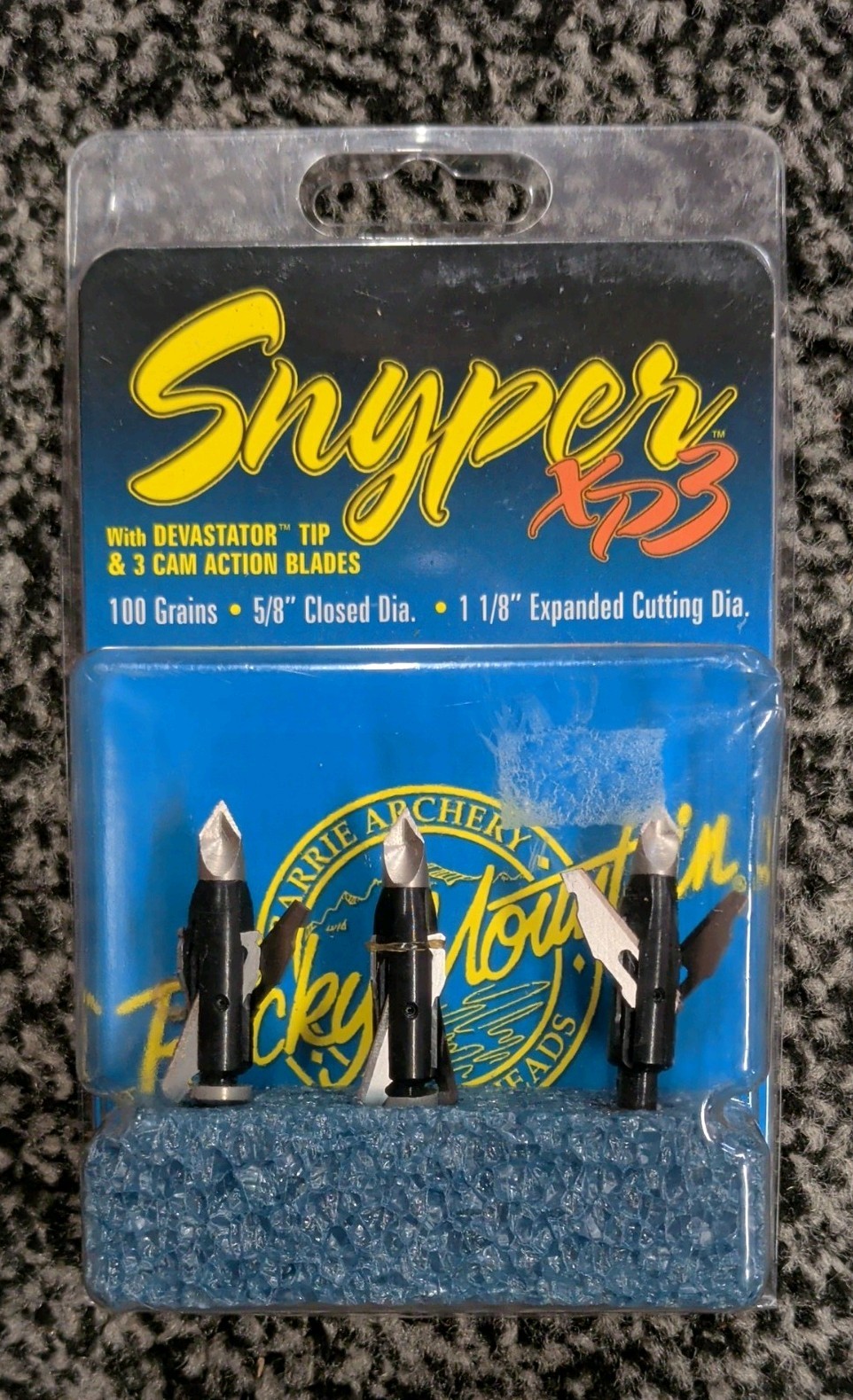 Rocky Mountain Archery SNYPER XP3 Expandable Broadheads 1 1/8" Cut 3 Pk