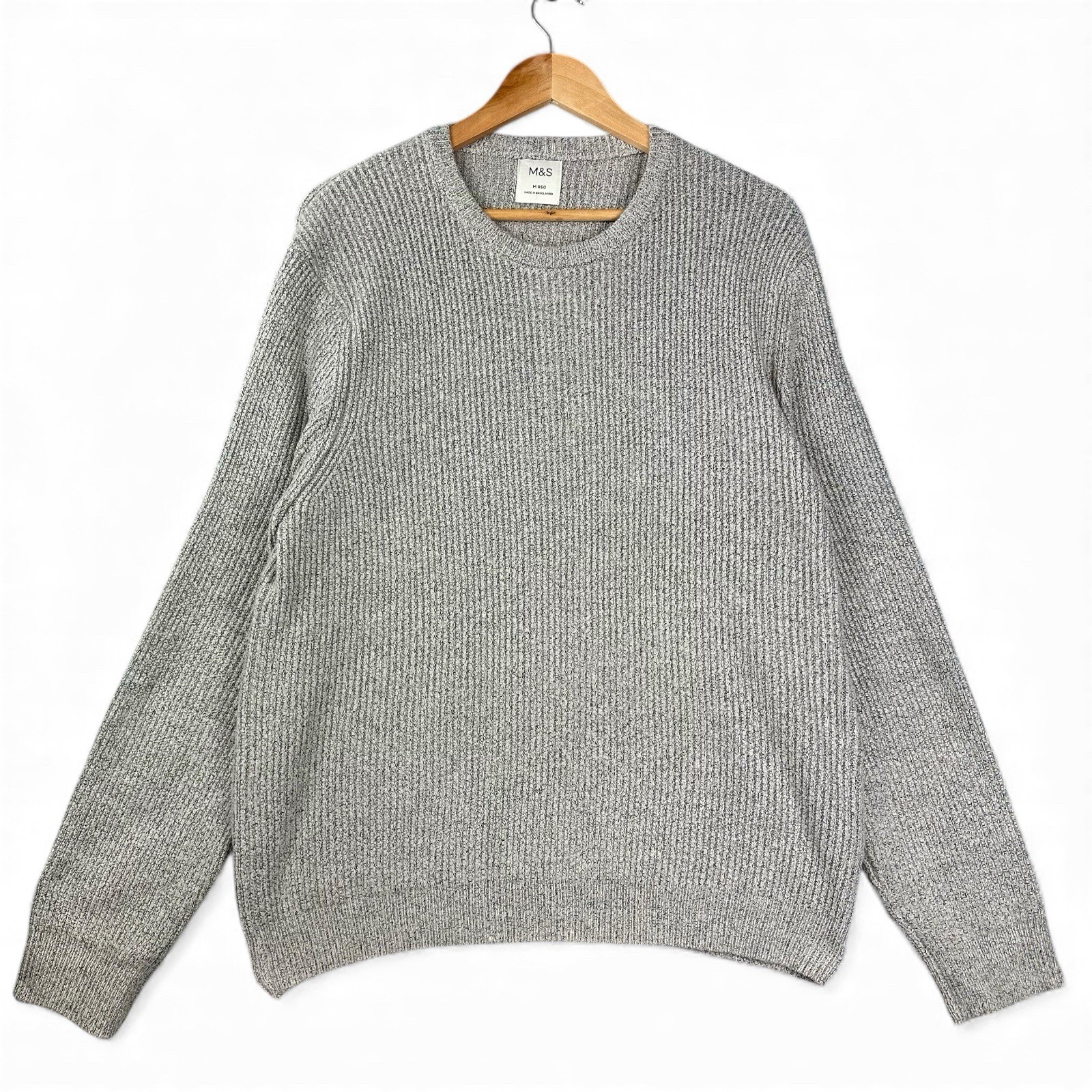 Marks & Spencer’s Chunky Knit Pullover Jumper - Grey - Mens Medium