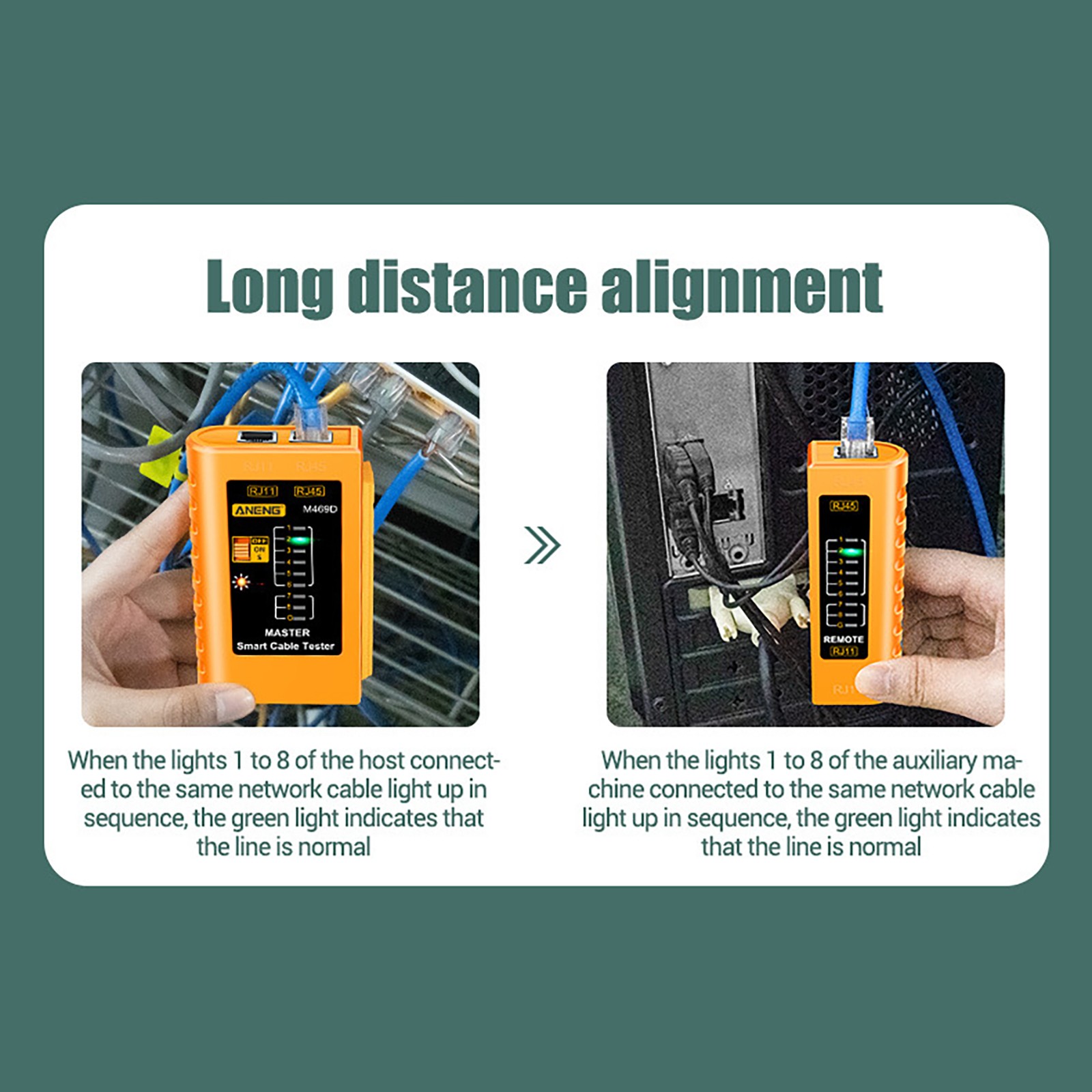 Networks Cable Tester Ethernet RJ45 RJ11 LAN Wire Telephone Cable Testing Tool b