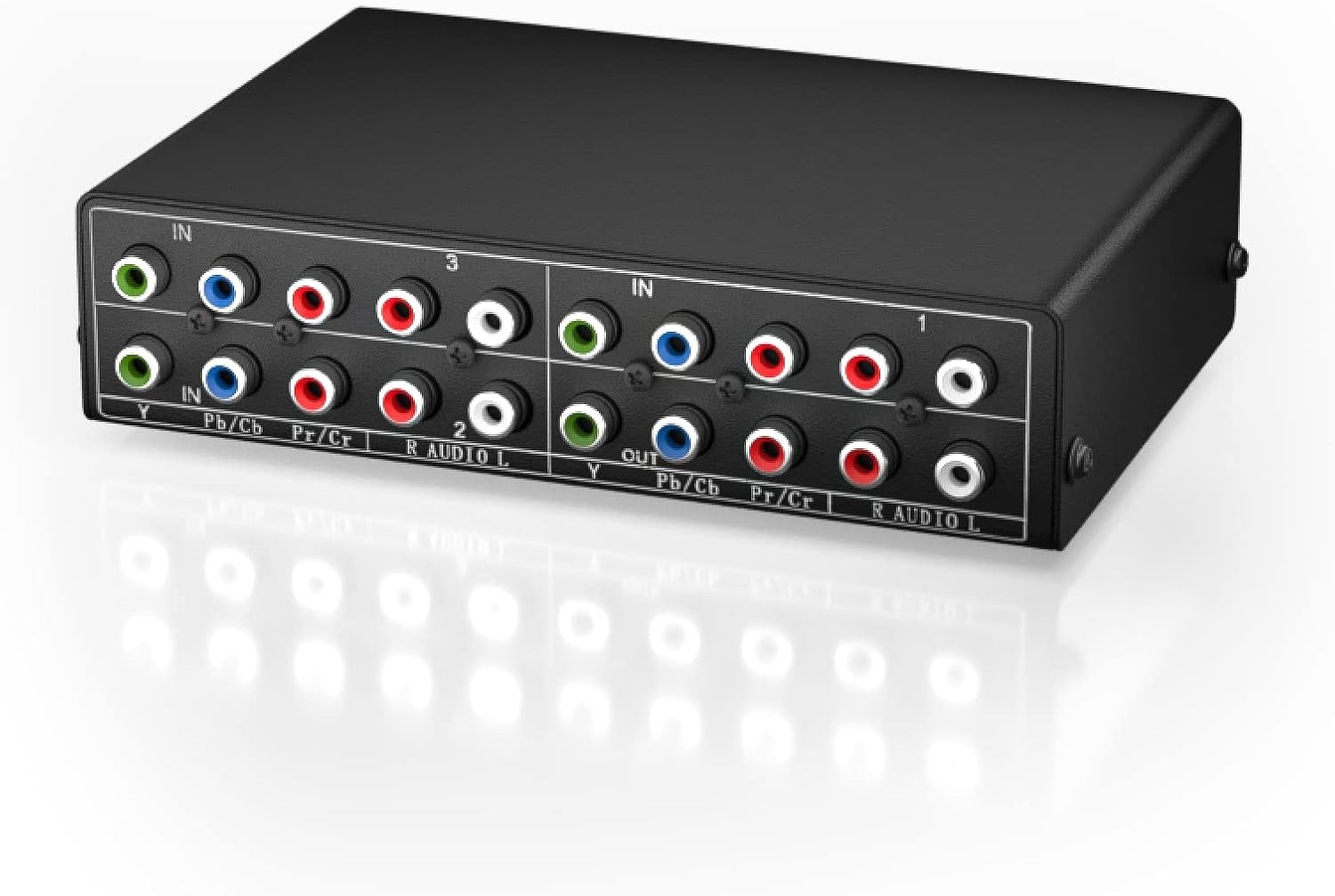 Component AV Video Switch Box 3 in 1 Out, 3 1 out