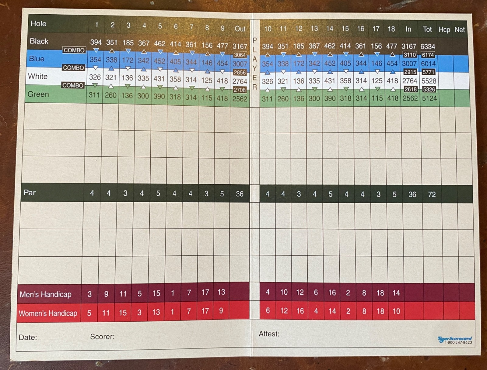 Weekapaug Golf Club Scorecard (New & Unused)