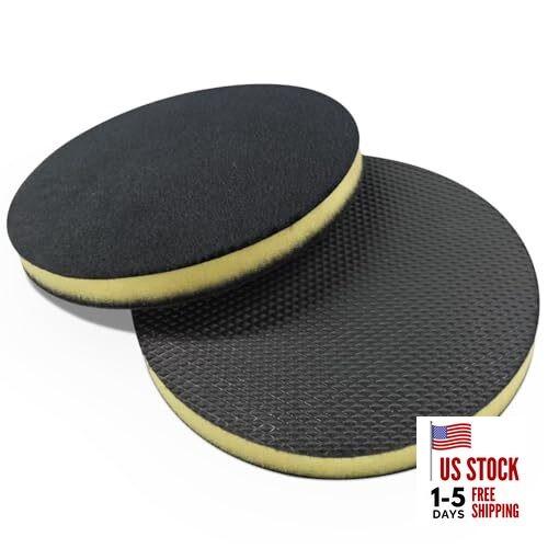 Fine Grade Car Clay Bar Pad, 5.82'' Wipe Foam Pads, DA Polisher Pad 2PCS