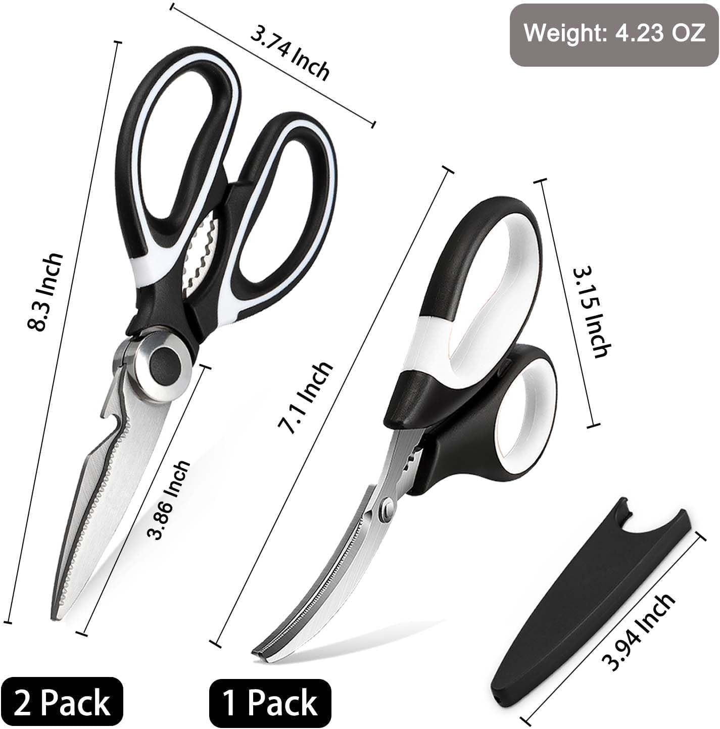 Versatile Kitchen Scissors Set with Durable Blades - Includes Seafood Shears