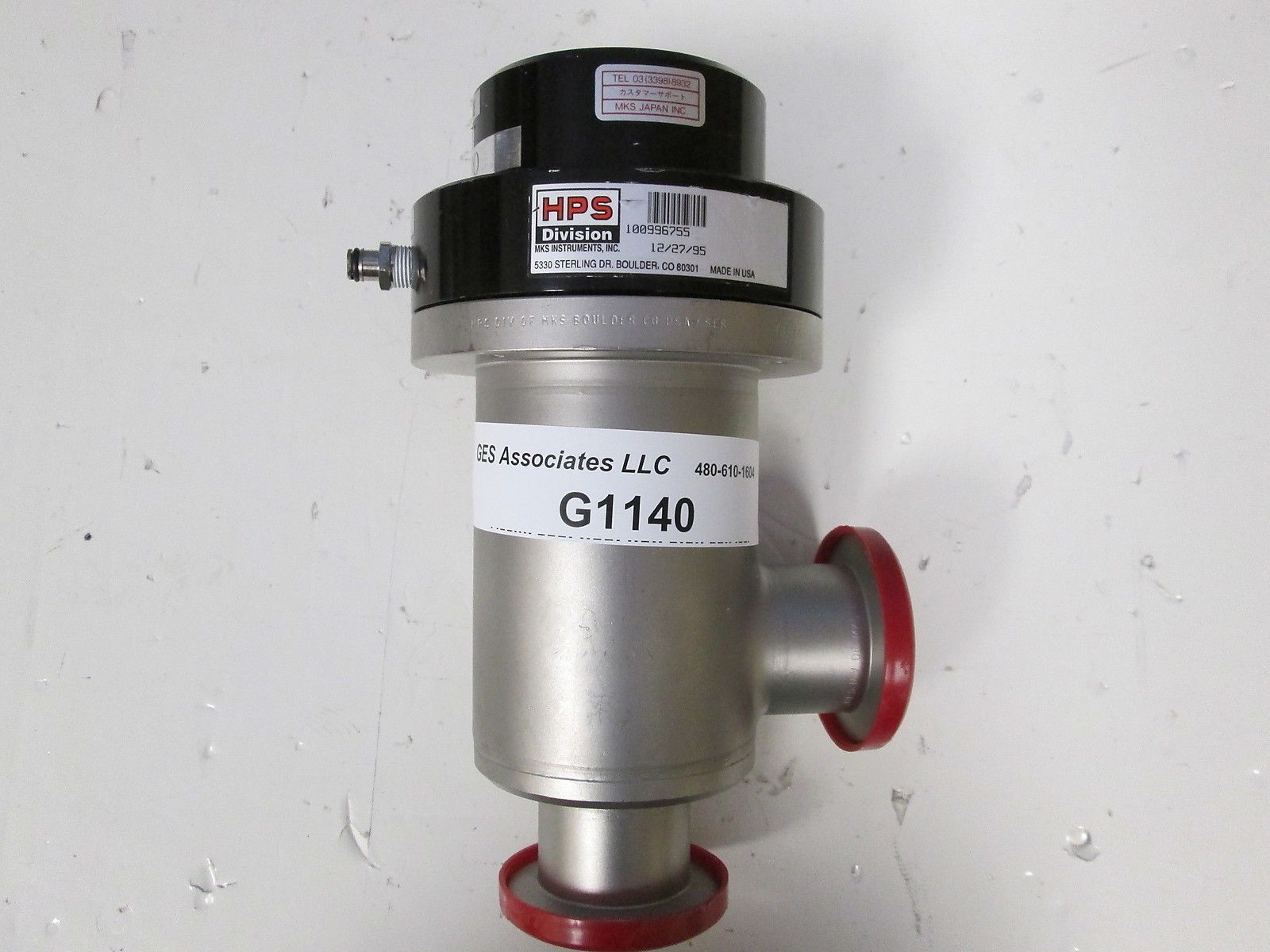 MKS Instruments 100996755 Pneumatic Bellows Valve HPS