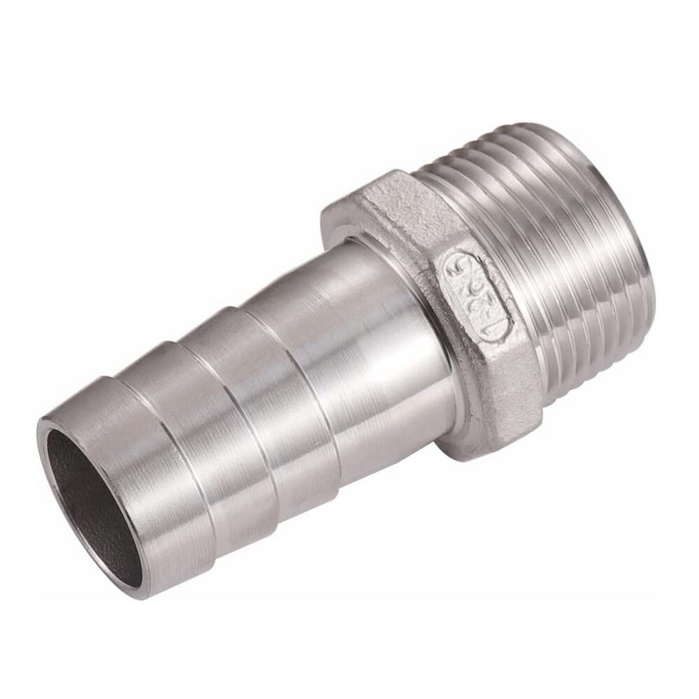 Stainless Steel 3/4" Hose Barb to 1" Male NPT Home Water Fuel Air  Fitting N1023