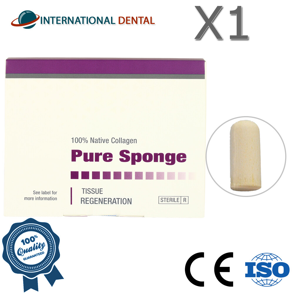 Pure Sponge Collagen Big Plug Absorbable Sterile 10pcs Dental Wound
