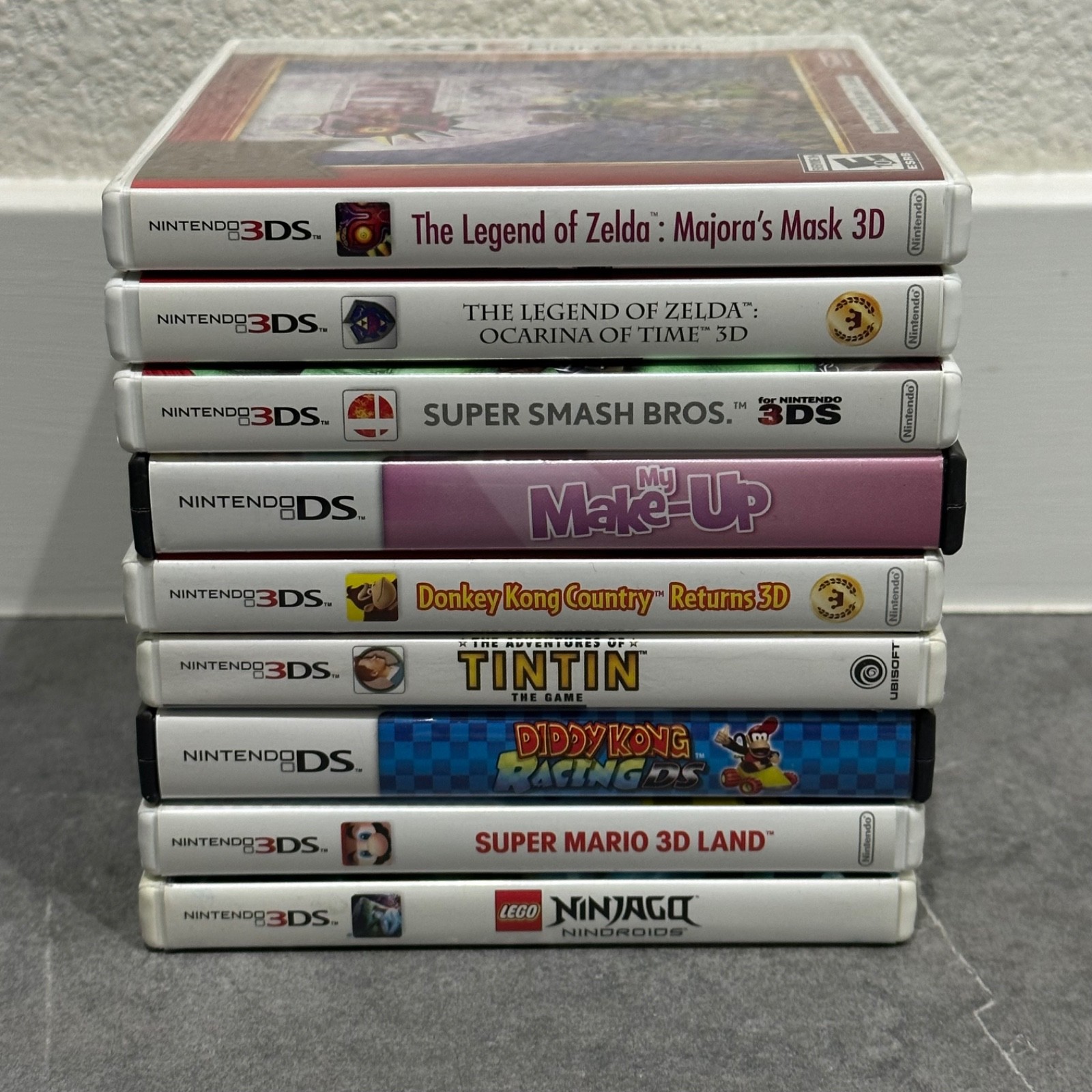 Lot of 9 Nintendo 3DS & DS Empty Game Cases Only Zelda Mario Donkey Kong No Game