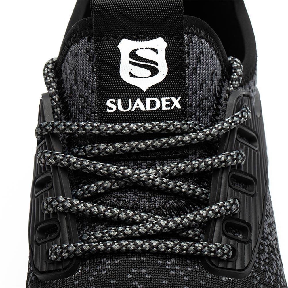 SUADEX Work Safety Shoes Steel Toe Sneakers Indestructible Composite Toe Black