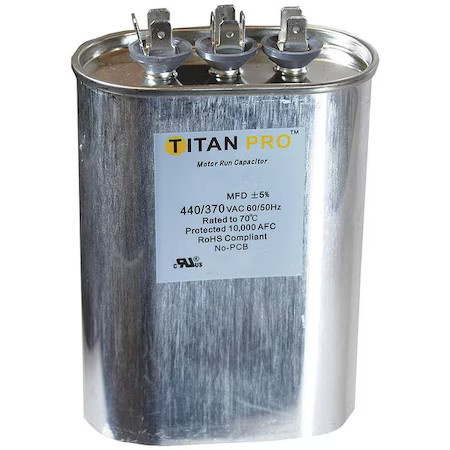 Titan Pro Tocfd605 Motor Dual Run Cap, 60/5Mfd, 370-440V, Oval