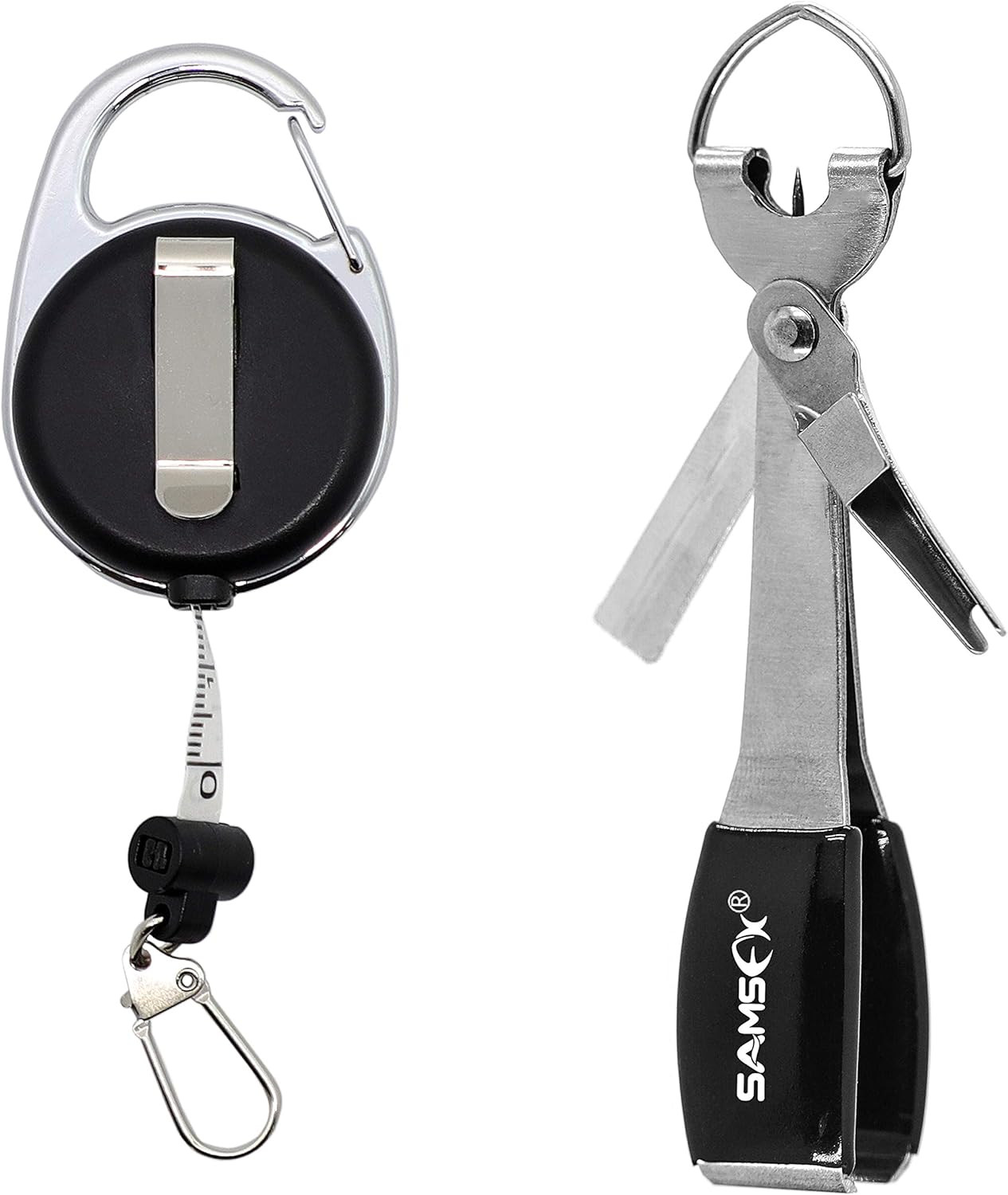 Fishing Zinger Retractors Retractable Tape Measure with Fly Fishing Knot Tying T