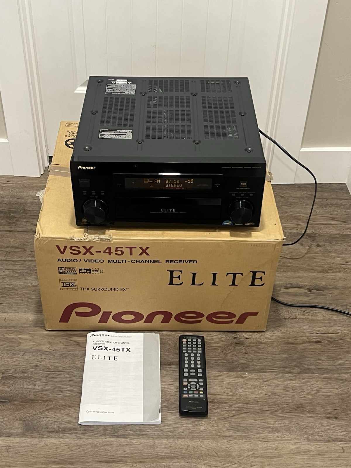 Pioneer Elite VSX-45TX 7.1 Channel Receiver Bundle w/ Remote & Box - Tested!