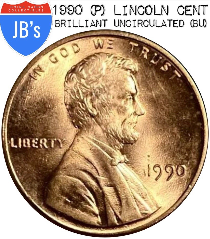 1990 (P) Lincoln Memorial Cent Penny 1c - BRILLIANT UNCIRCULATED (BU)