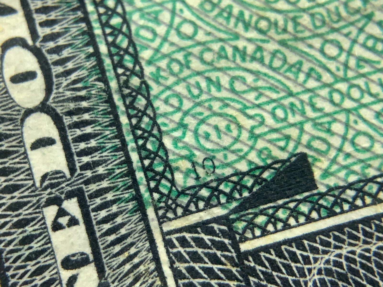 1954 Canada 1 One Dollar Circulated Banknote HM Prefix Beattie Rasminsky Y672
