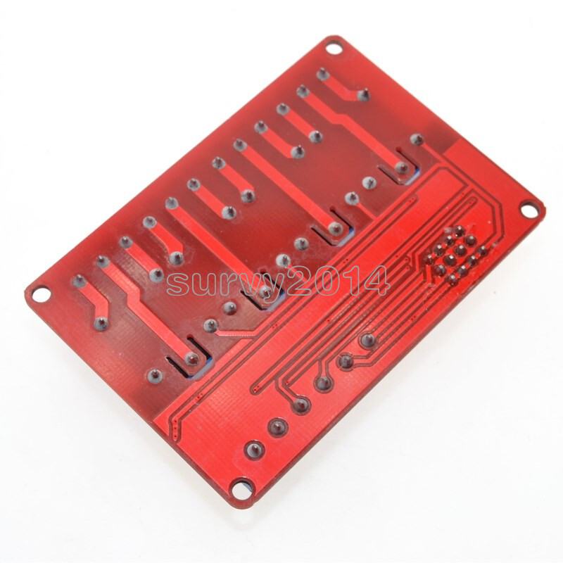 12V 4-Channel High Low Level Trigger Relay for AVR DSP TTL With Optocoupler