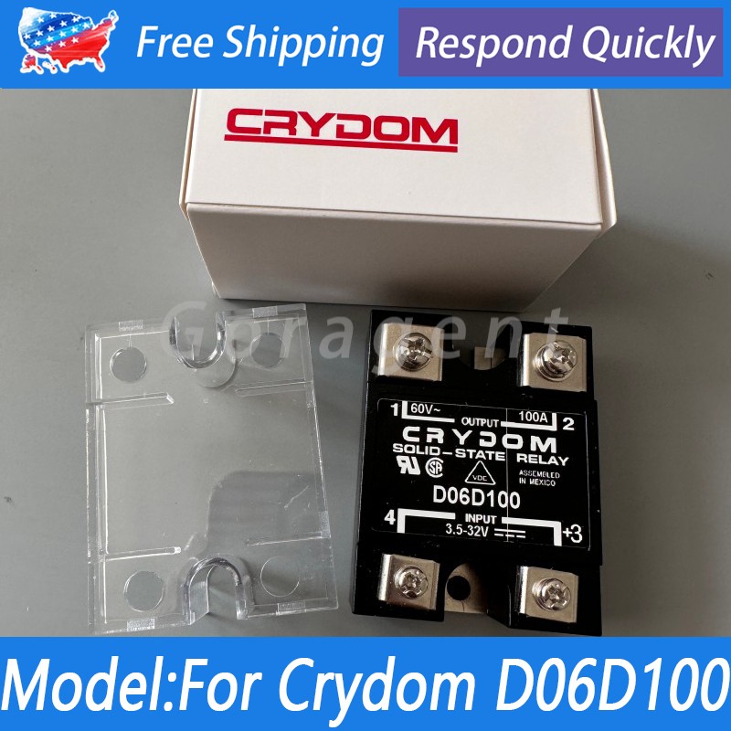 For Crydom D06D100 Panel Mount Solid State Relay Output 100A 60V Input 3.5-32VDC