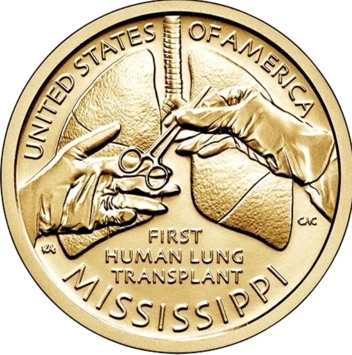 2023-D Lung Transplant Mississippi American Innovation $1 One Dollar. UNC  IN127