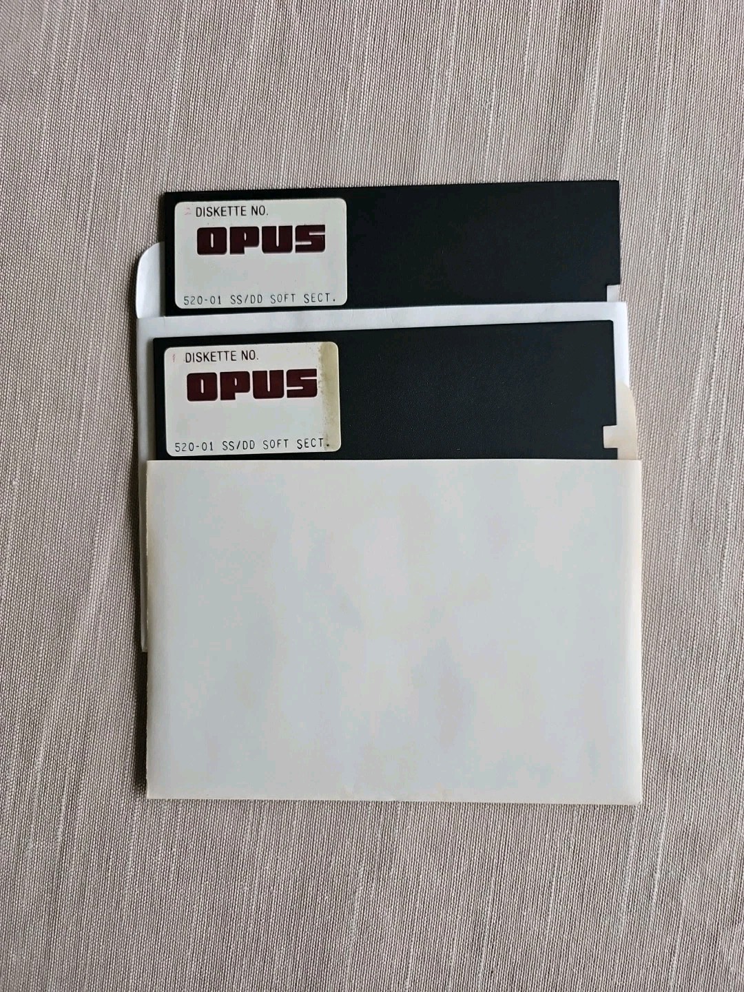 LOT 2 - 5.25" USED SINGLE SIDE Floppy Disks - Apple Vintage