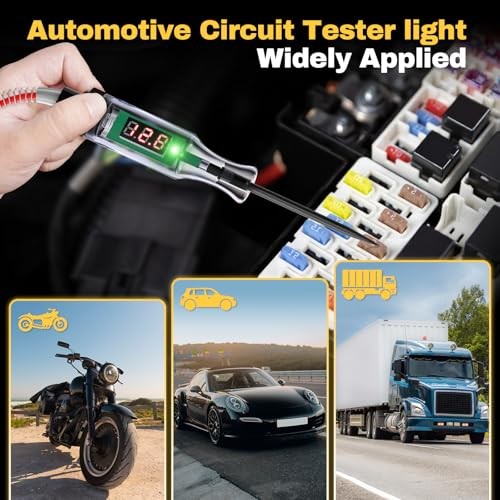 Automotive Test Light - 3V-48V Digital Fuse Tester - Automatic