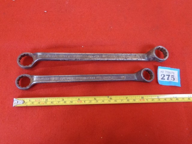 2 x ELOFORT  5/8" x 11/16" & 25/32" x 7/8" Spanners. West Germany Job Lot #275
