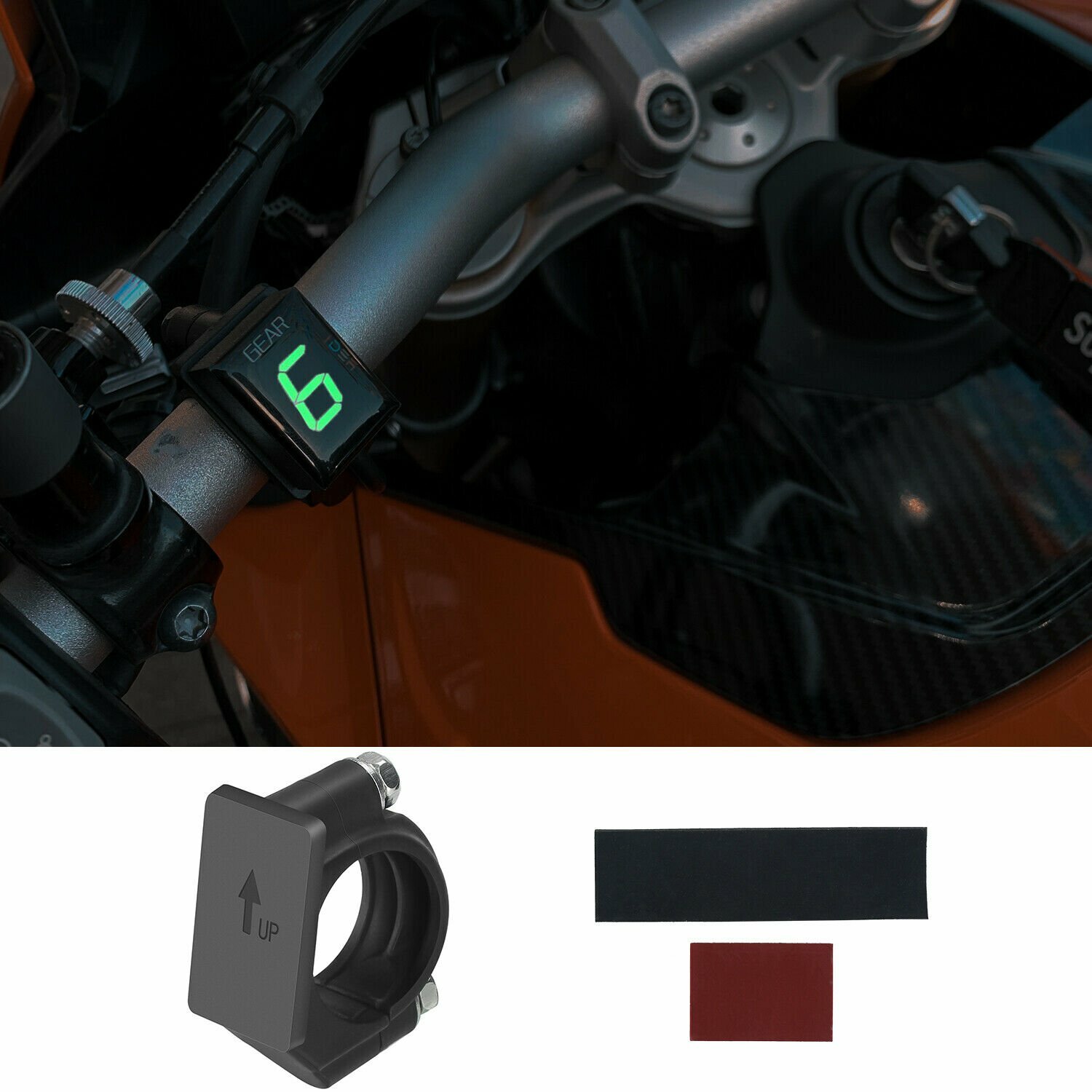 Universal Motorcycle Gear Indicator Holder Mounting Bracket Gauge Holder 22-26MM