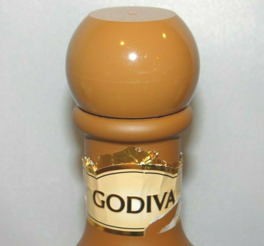 GODIVA Cappuccino Liqueur Empty 750ml Bottle Embossed Glass Bottle Empty