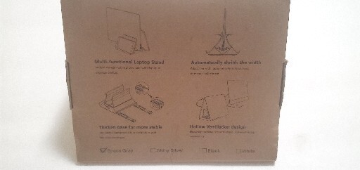 Vertical Laptop Stand Shrink Space-Saving Tablet Stand (Space Gray)