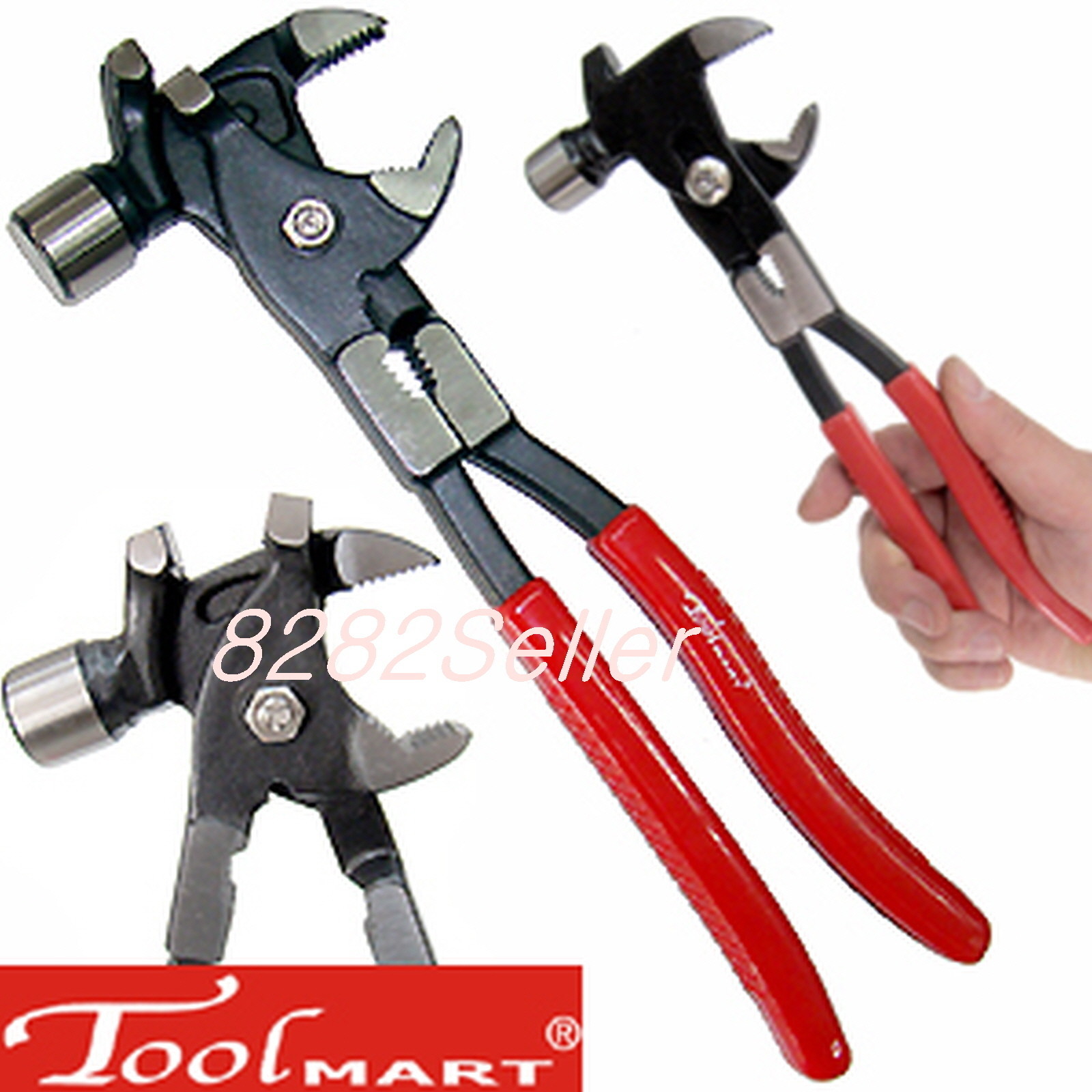 6 in 1 Multi plier tool Pipe wrench nail puller wire cutter hammer solid steel