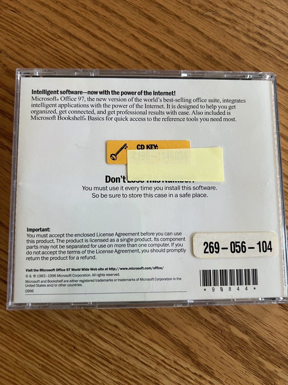 MICROSOFT OFFICE 97 Professional Edition (CD, 1997) w/ CD Key Code, Ships Fast!