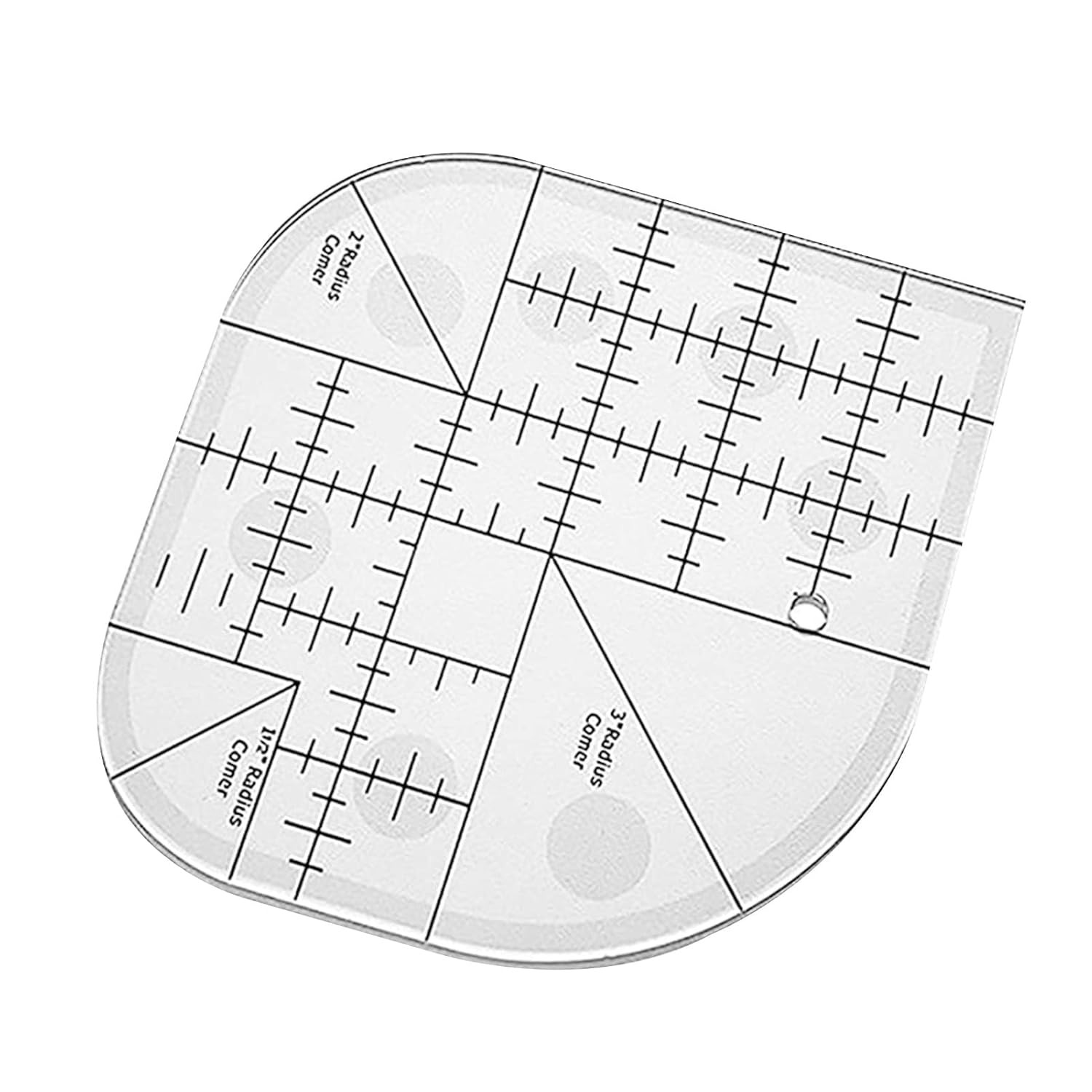 Curved Corner Cutter Quilt Ruler Acrylic Sewing Patchwork Quilting Templates