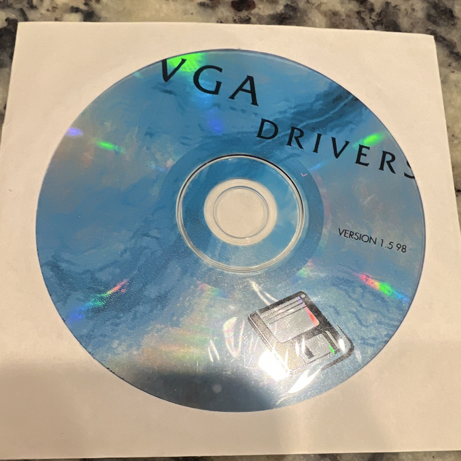 VGA Drivers Update Software CD Disc Version 1.598 VGA Driver Software