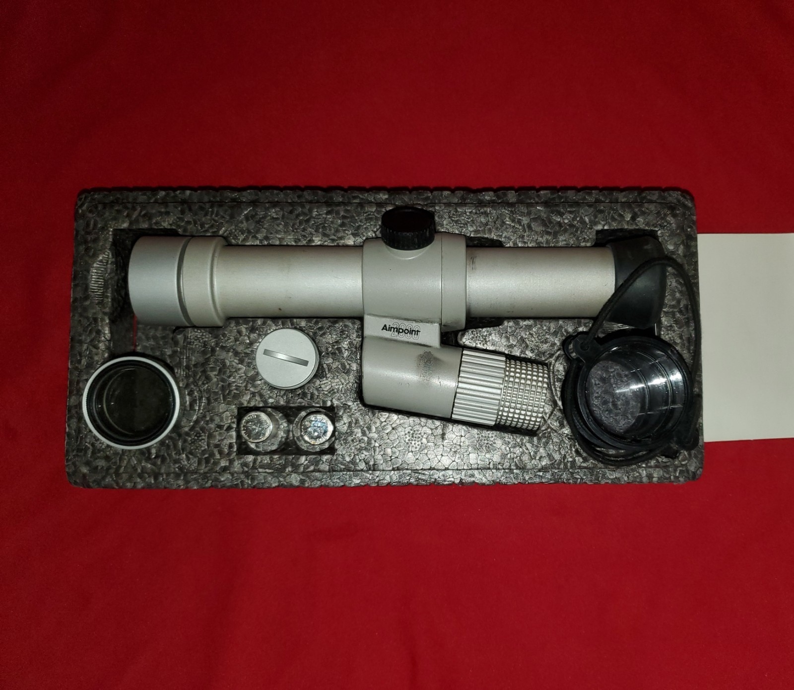Retro Aimpoint 2000 Silver Red Dot Sight Vintage