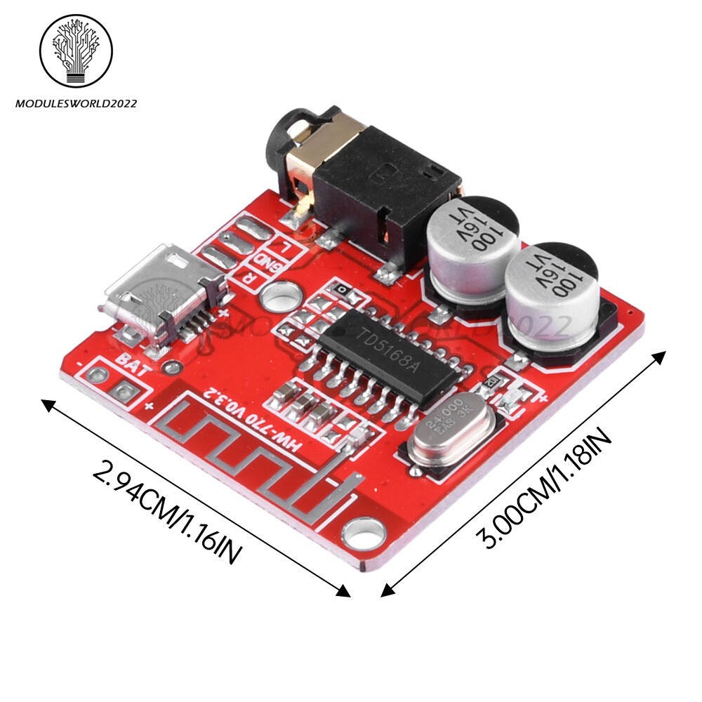 Bluetooth 5.0 MP3 Lossless Decoder Board Amplifier Module Audio Receiver Board