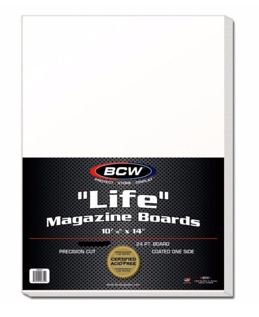 BCW (New) Life Magazine (50)ct Pack - Magazine Boards & Resealable Bags Set