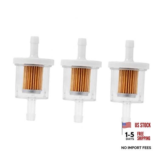 3 Pack 691035 Fuel Filter for 1/4" or 6-7mm Hose Lines - OEM 493629
