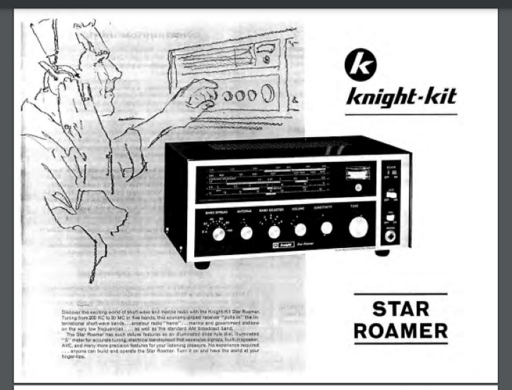 Allied Radio Knight Star Roamer Receiver shortwave radio Owner Manual 36 pages