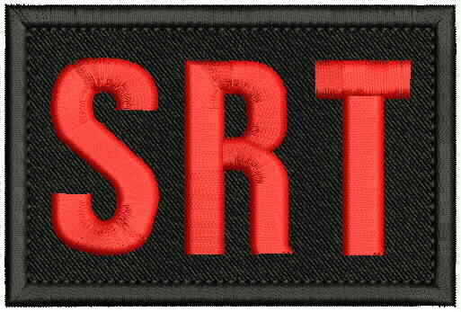 SRT EMBROIDERY PATCH 2 1/2X4'' VELCR@ ON BACK