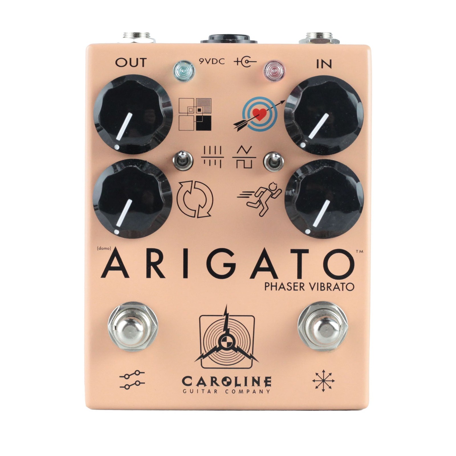 Caroline Guitar Company Arigato Phaser Vibrato Pedal - Peach