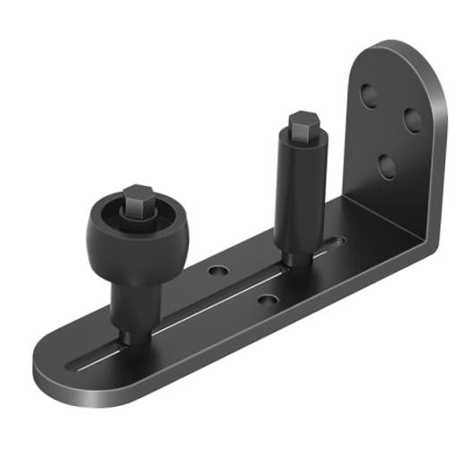 Sliding Barn Door Floor Guide, Adjustable Rollers Barn Door Hardware, 1 Black