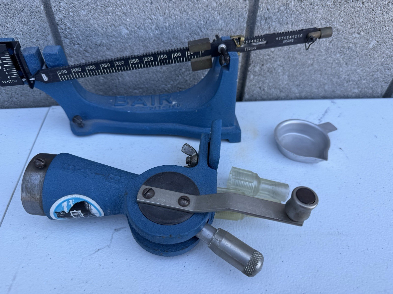 Bair Model 316 Reloading Powder Measure And 317 Scale - BOTH ARE INCOMPLETE