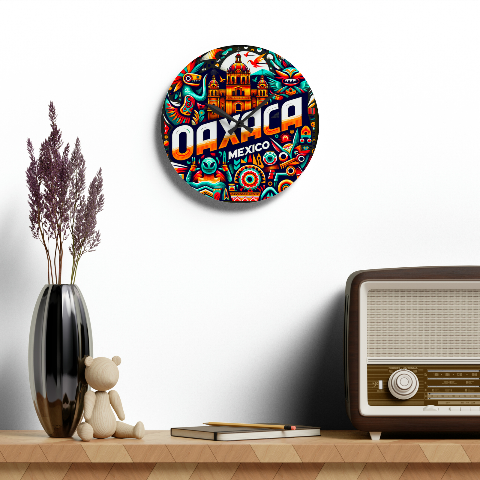 Oaxaca Mexico Wall Clock (Acrylic)