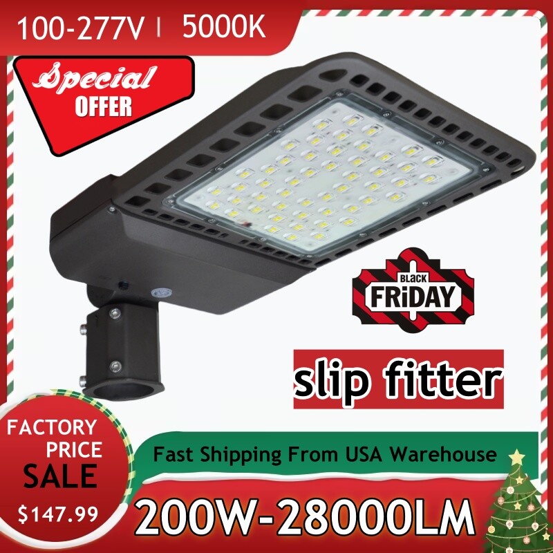 LED Parking Lot Light 200W Waterproof IP65 LED Shoebox Area Light with Photocell