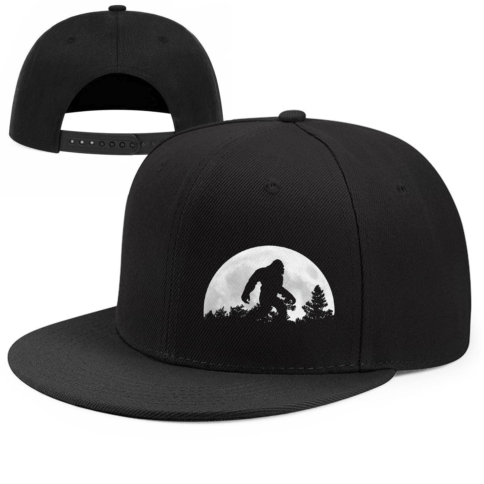 Animal Gorilla Walking Hats for Men Big Foot Flat Bill Snapback Hats Black Fl...