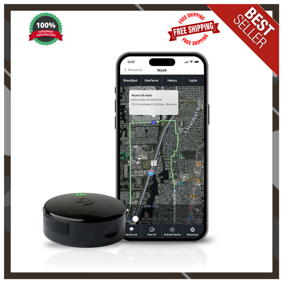 LandAirSea 54 GPS Tracker Magnetic Waterproof Global Tracking USA Made