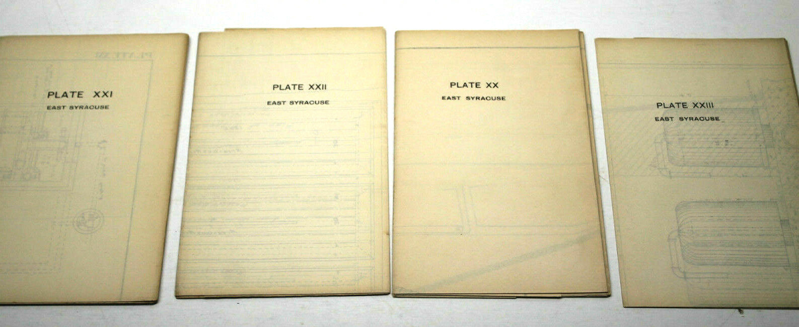 4pc 1904 East Syracuse NY 1 inch=200 Ft Maps of Proposed Sewage Disposal Plant